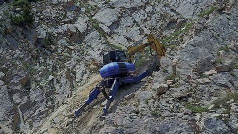 traversing a slope with an excavator 